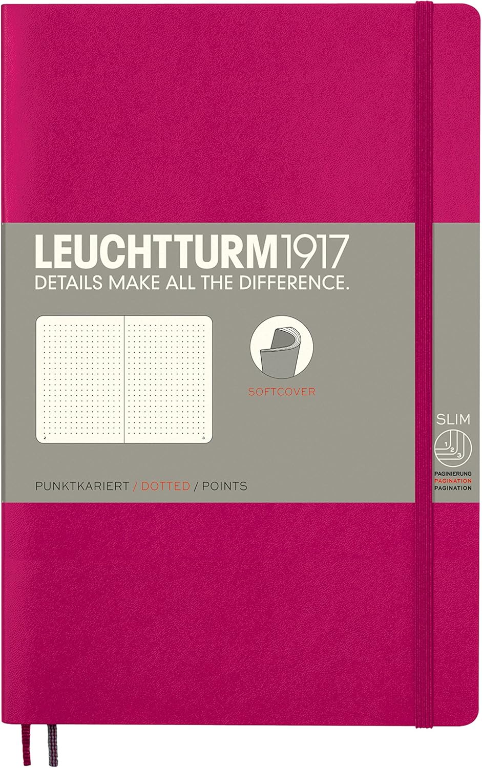 LEUCHTTURM1917 - Notebook Softcover Paperback B6+ - 123 Numbered Pages for Writing and Journaling (Ruled, Rising Sun)