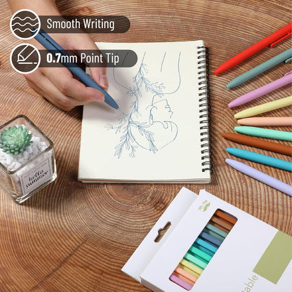 Mr. Pen- Retractable Gel Pens, 12 Pack, Colorful Ink, Fine Point 0.7mm, Fast Dry, Smooth Writing, Cute Pens for Drawing, Writing Planner and School Supplies