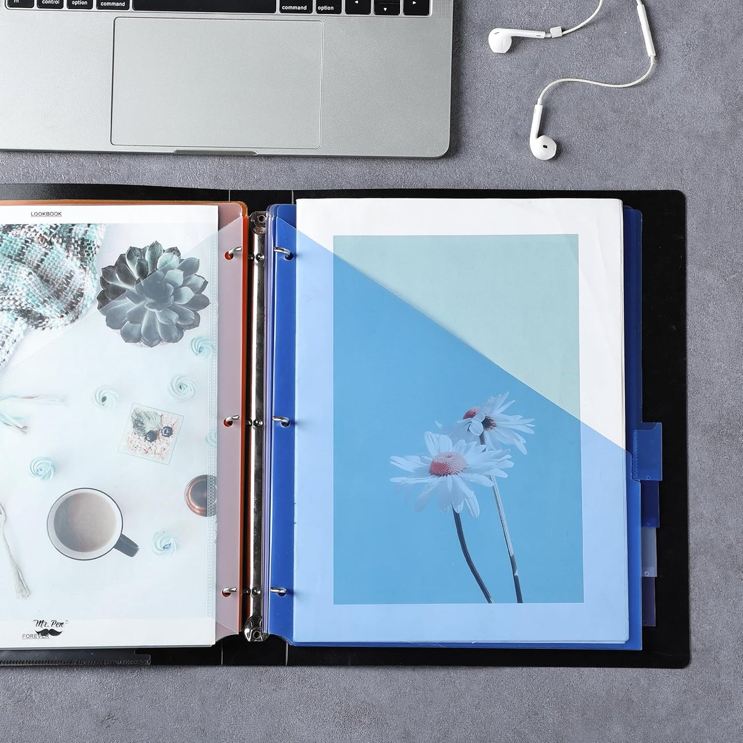 Mr. Pen- Binder Dividers with Pockets and Tabs, 1 Set, 8 Tabs/Set, Colorful, 3 Ring Binder Dividers with Tabs and Pockets on Both Sides
