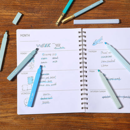 Mr. Pen- Aesthetic Highlighters and Ballpoint Pens No Bleed, 12 Pack, Pastel Colors, Bible Highlighters and Pens No Bleed, Fast Dry and No Smear for Bible Journaling, Planner, School Supplies