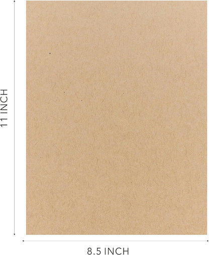 BearBoss Brown Cardstock Paper 8.5x11 50 Sheets, Heavyweight 92lb Cover for Crafts DIY Cards Making