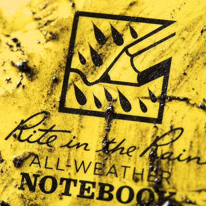 Rite in the Rain Weatherproof Top Spiral Notebook, 3" x 5", Black Cover, Universal Pattern, 3 Pack (No. 735-3X)