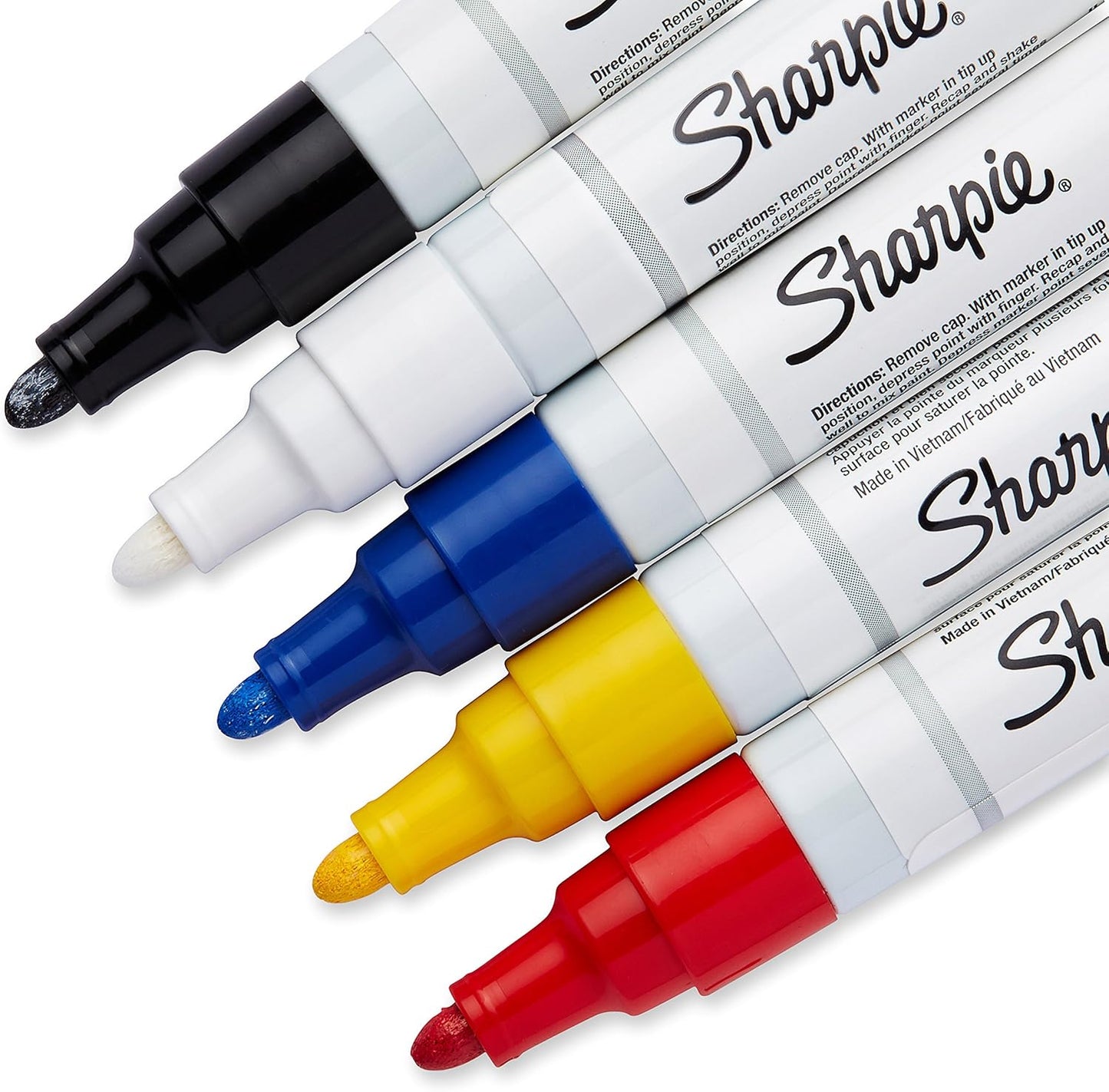 Sharpie Oil-Based Paint Markers, Fine Point, 5 Count - Great for Rock Painting