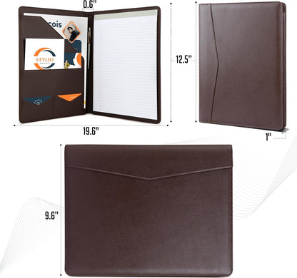 STYLIO Padfolio Folder with Removable Clipboard | Portfolio Organizer | Binder with Storage for Notebook, Notepad | Nursing Clipboard Folio, CNA Accessories for Work | Vegan Leather