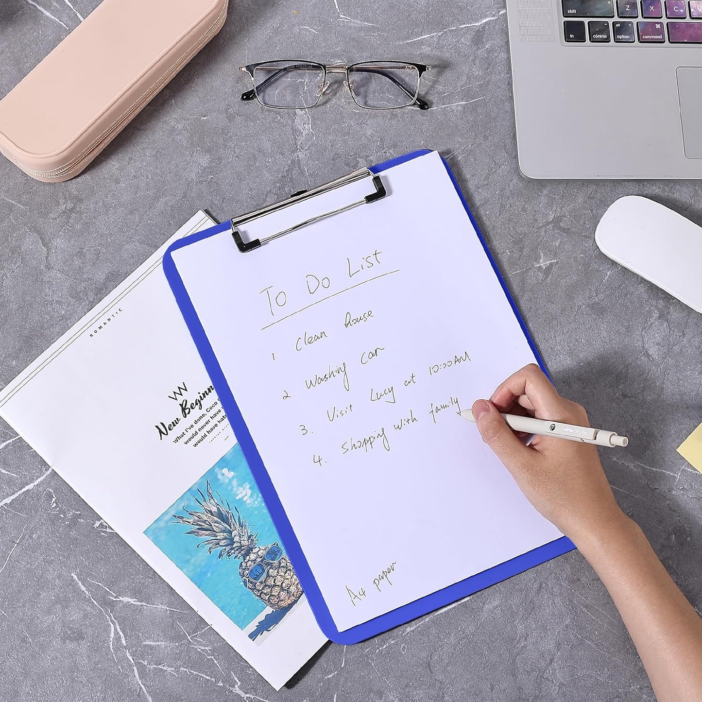 Mr. Pen- Plastic Clipboard, 12.5" x 9", 2 Pack, Clipboard Plastic, Low-Profile Metal Clip with Retractable Hanging Hole