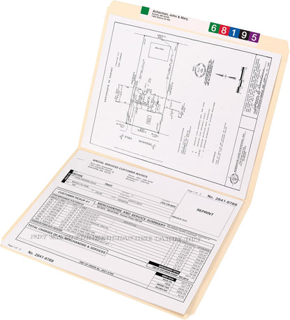 Smead File Folder, Reinforced Straight-Cut Tab (Not Undercut), Letter Size, Manila, 100 per Box (10310)