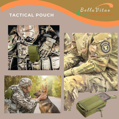 Tactical Molle Pouch Small Notebook Cover EDC Utility Bag Tool Pouch Gadget Organizer Military Waist Bag with US Flag Patch, 3”x5” Waterproof Notepad Pocket Notebook and Weatherproof Pen