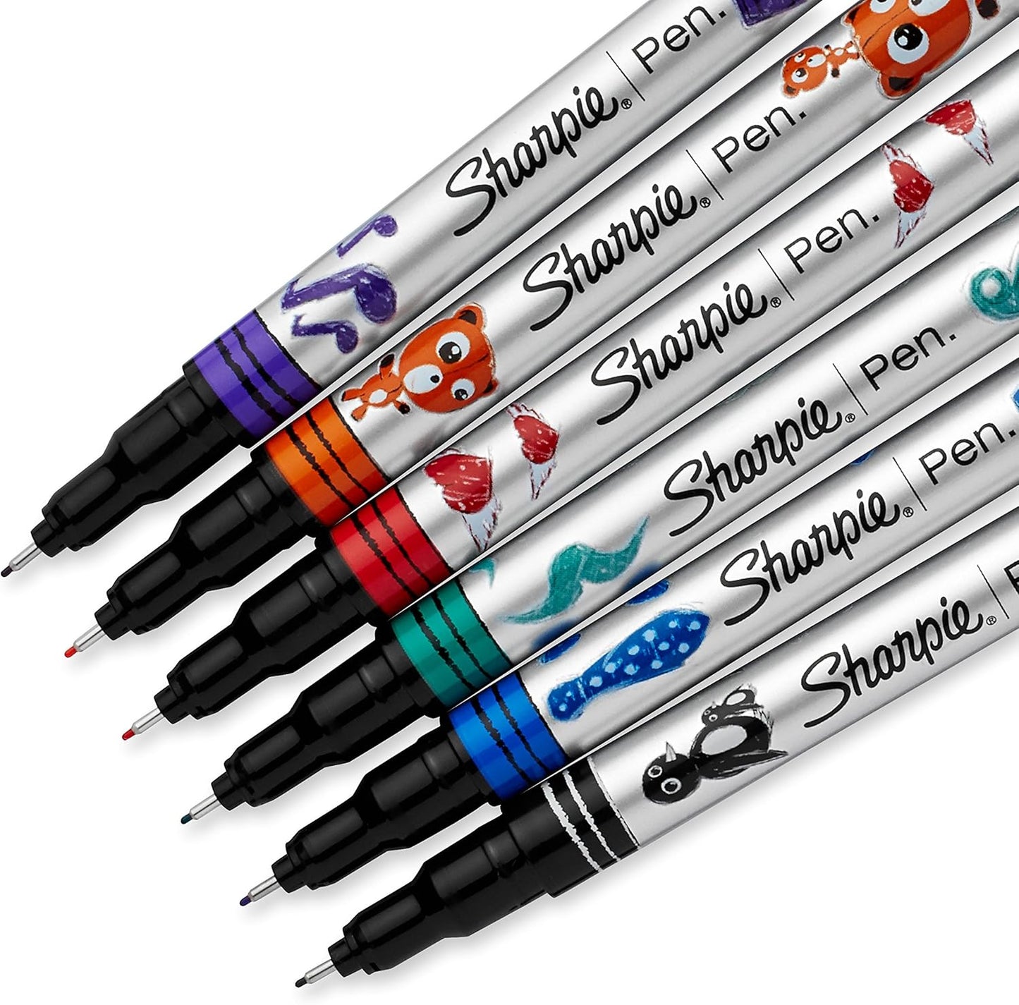 Sharpie Pen, Fine Point, 6-Pack, Assorted Colors (1924215)