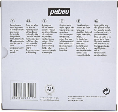 Pebeo Porcelaine 150, China Paint Fine Tip Marker - Anthracite Black (021009)