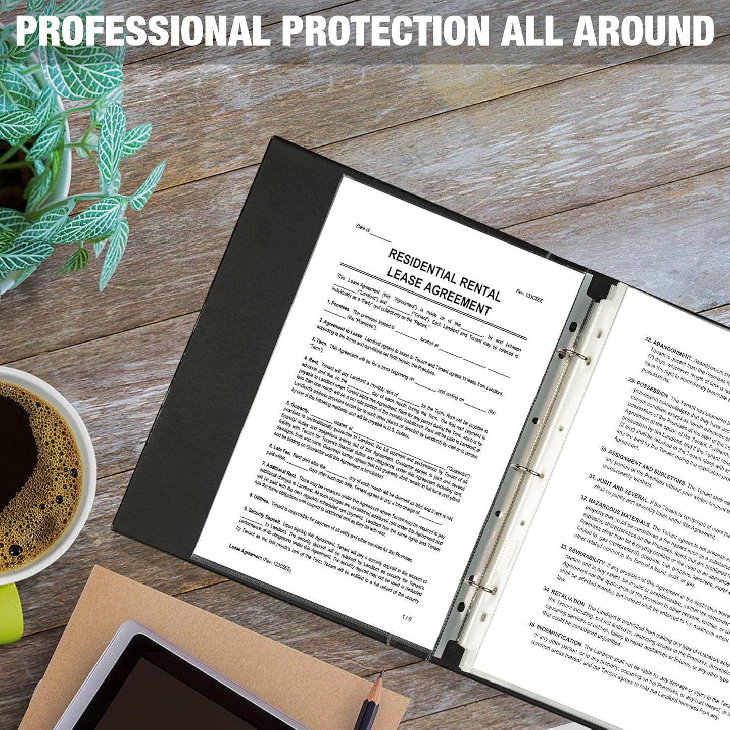 Samsill Sheet Protectors, 8.5 x 14 Inch Document Protectors for Legal Binder, Heavyweight, Clear, Legal Size, Top Loading, Acid Free, 30 Pack