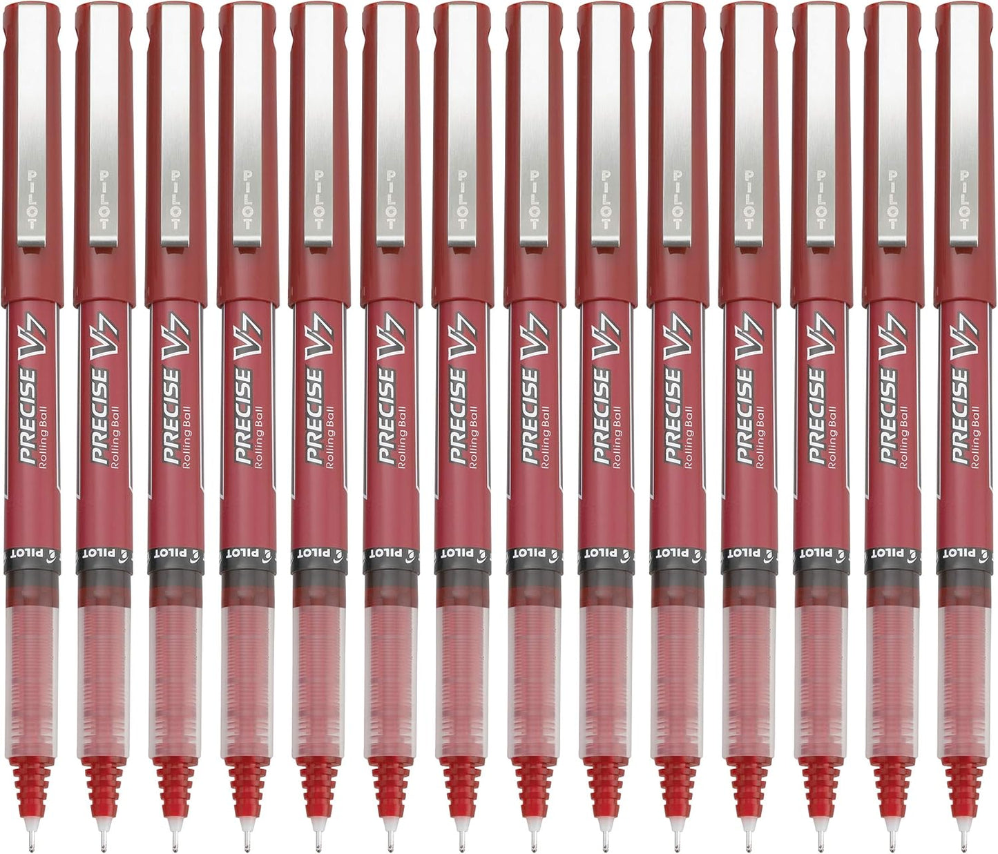 Pilot, Precise V7, Capped Liquid Ink Rollerball Pens, Fine Point 0.7 mm, Black Ink Pens, Pack of 14 - Ideal for School, Journaling & Office Writing