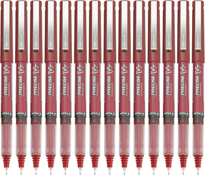 Pilot, Precise V7, Capped Liquid Ink Rollerball Pens, Fine Point 0.7 mm, Black Ink Pens, Pack of 14 - Ideal for School, Journaling & Office Writing