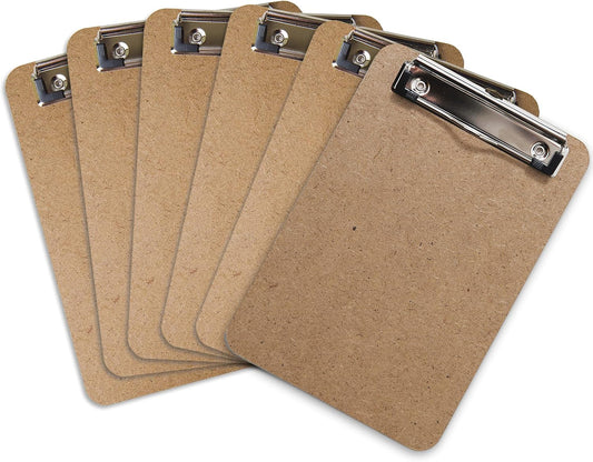 Mini Clipboard 6" x 9" (Set of 30) Memo Clipboard | Small Clipboards 6x9 with Low Profile Clip, Mini Clipboards 6x9, Little Clipboards Half Size | Office, Teacher, Classroom & Back to School Supplies