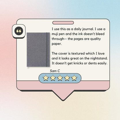 Portage Blank Hardcover Aesthetic Notebook Writing Journal – Bleed-Proof Paper Notepad for Journaling, High GSM, A5 Notebook, Cream Pages - Salmon, 6 x 8.5 Inches, 224 Pages