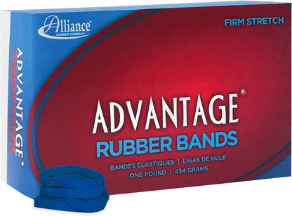 Alliance Rubber 26649 Advantage Rubber Bands Size #64, 1/4 lb Box Contains Approx. 80 Bands (3 1/2" x 1/4", Natural Crepe) Beige