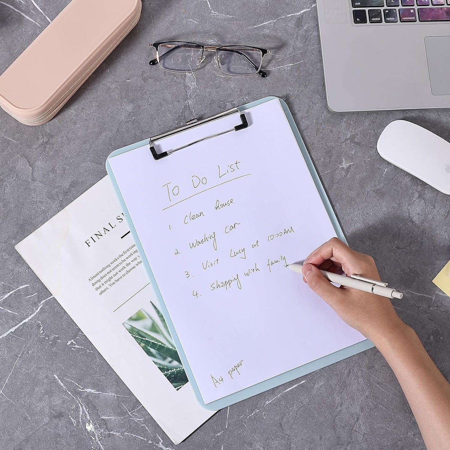 Mr. Pen- Plastic Clipboard, Letter Size, Black, Clipboard Plastic, Low-Profile Metal Clip with Retractable Hanging Hole