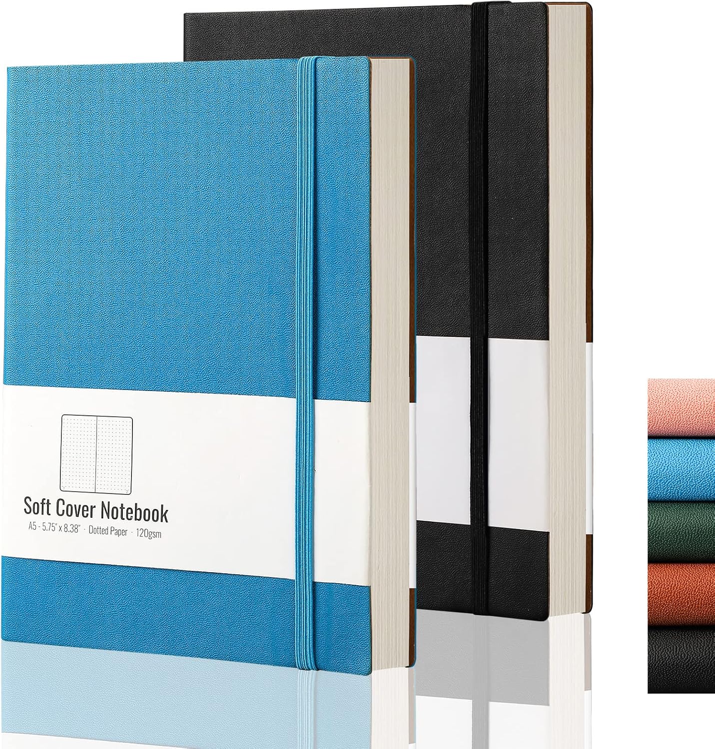 AHGXG Graph Paper Notebook 2 Pack - A5 Grid Paper Notebook/Journal Hardcover with 384 Pages, 120gsm Thick Graph Paper, Grid Paper for Math & Science Students 5.75'' × 8.38''