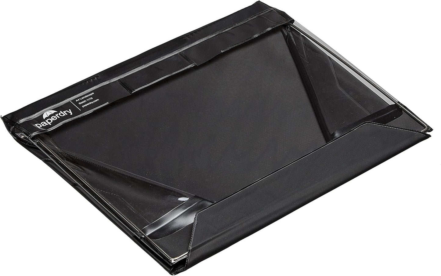 Waterproof Clipboard A4 Portrait by Paperdry, Black, Superior PVC Plastic with Cold Protection, Outdoor Covered Clip Board with Storage, A4 Waterproof Document Holder