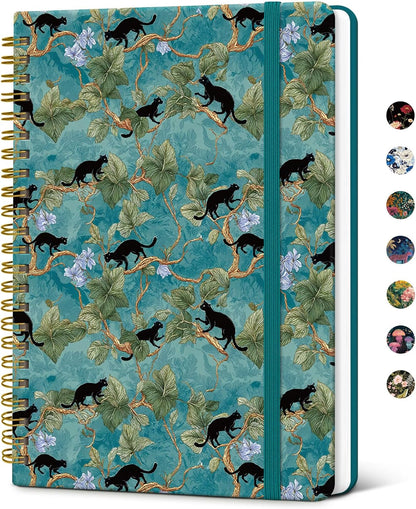 Taja Lined Spiral Notebook Journal for Women A5(5.8" × 8.3"), Cute Hardcover Notebook for Work, School & Note Taking, Pretty College Ruled Journal for Writing, 140 Pages, Sunset