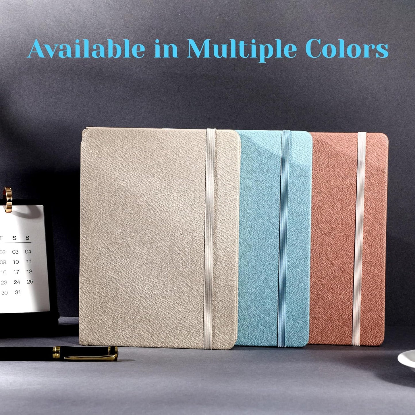 CAGIE Lined Journal for Men Women, Tree Growth Ring Leather Bound Journal Notebook, 256 Pages 100 GSM Journals for Writing, A5 Hardcover Journaling Notebooks for Work, Note Taking