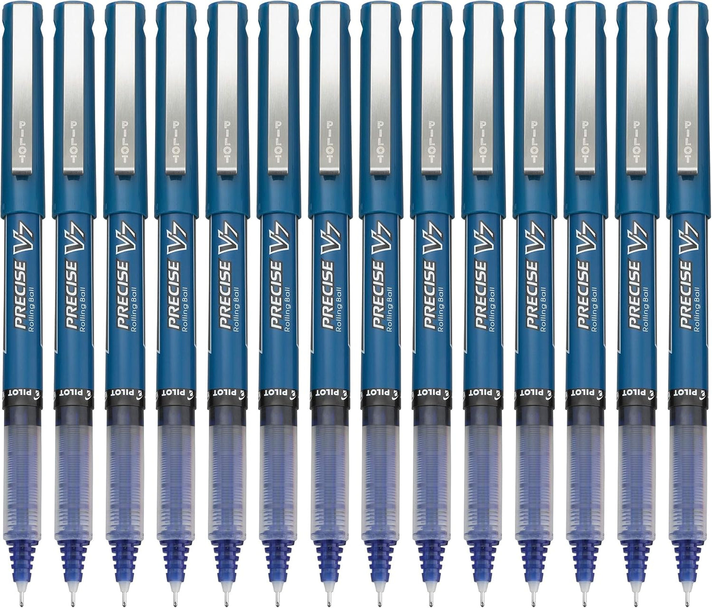 Pilot, Precise V7, Capped Liquid Ink Rollerball Pens, Fine Point 0.7 mm, Black Ink Pens, Pack of 14 - Ideal for School, Journaling & Office Writing