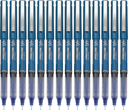Pilot, Precise V7, Capped Liquid Ink Rollerball Pens, Fine Point 0.7 mm, Black Ink Pens, Pack of 14 - Ideal for School, Journaling & Office Writing