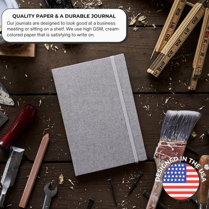 Portage Blank Hardcover Aesthetic Notebook Writing Journal – Bleed-Proof Paper Notepad for Journaling, High GSM, A5 Notebook, Cream Pages - Salmon, 6 x 8.5 Inches, 224 Pages