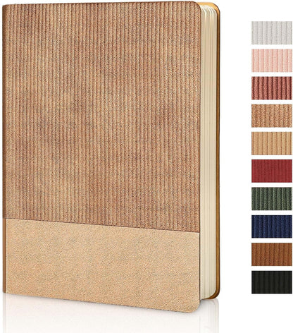 Lined Journal Notebook for Work College Ruled Note Book 5.79"x8.27"A5 PU Leather Daily Journaling 216 Pages for Women Men Writing Home School Supplies Business (Dark Green)