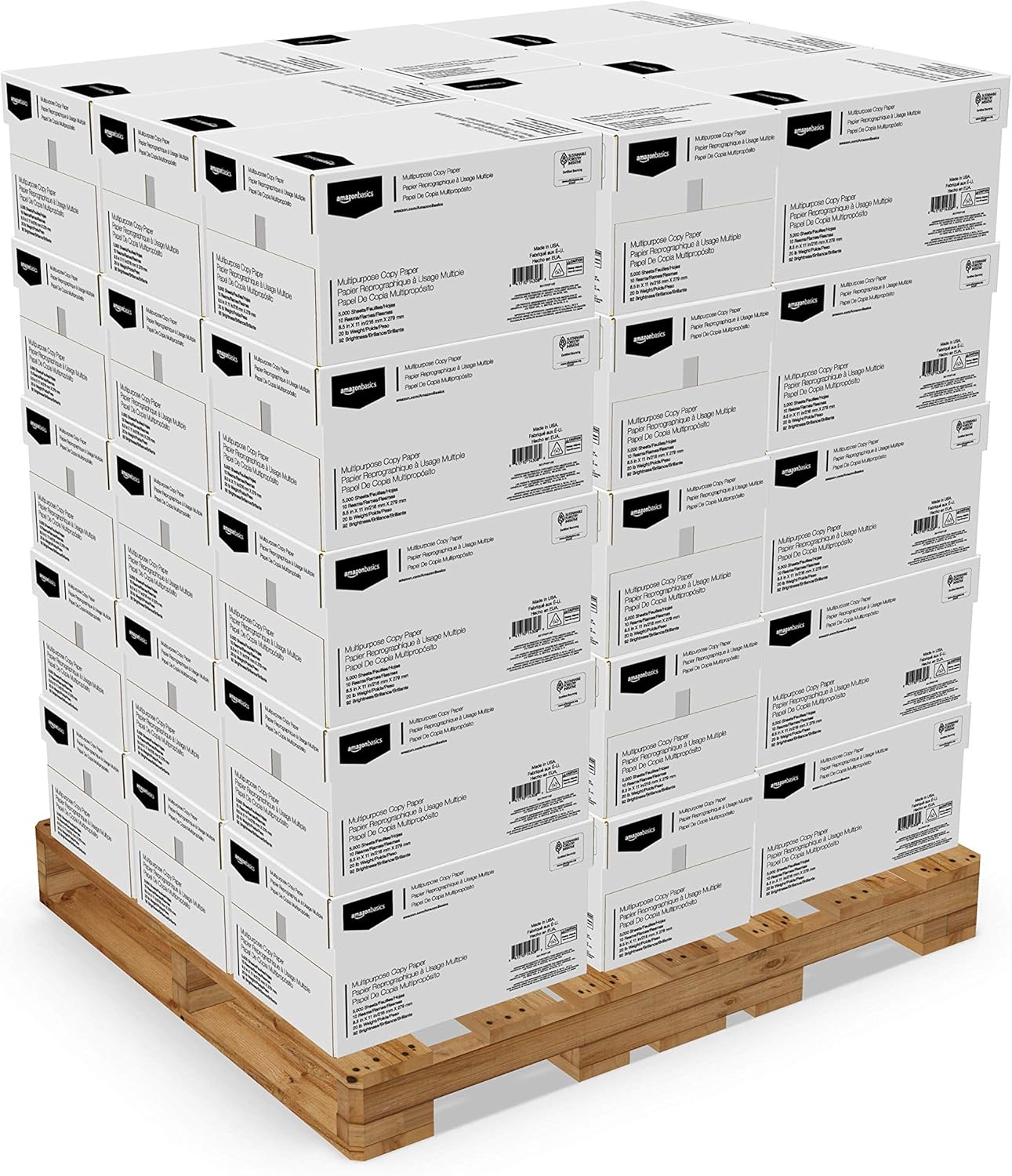 Amazon Basics Multipurpose Copy Printer Paper, 20 lb, 8.5 x 11 Inches, 10 Reams (5,000 Sheets), 92 Bright White