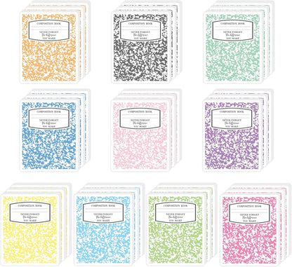 CJiangpo 90Pcs Teacher Sticky Notes Pads, Thank You Teacher Appreciation Gifts 1800 Sheets Self Stick Notepad Memo Pads Composition Book Shape Page Marker School Office End of Year Party Supplies
