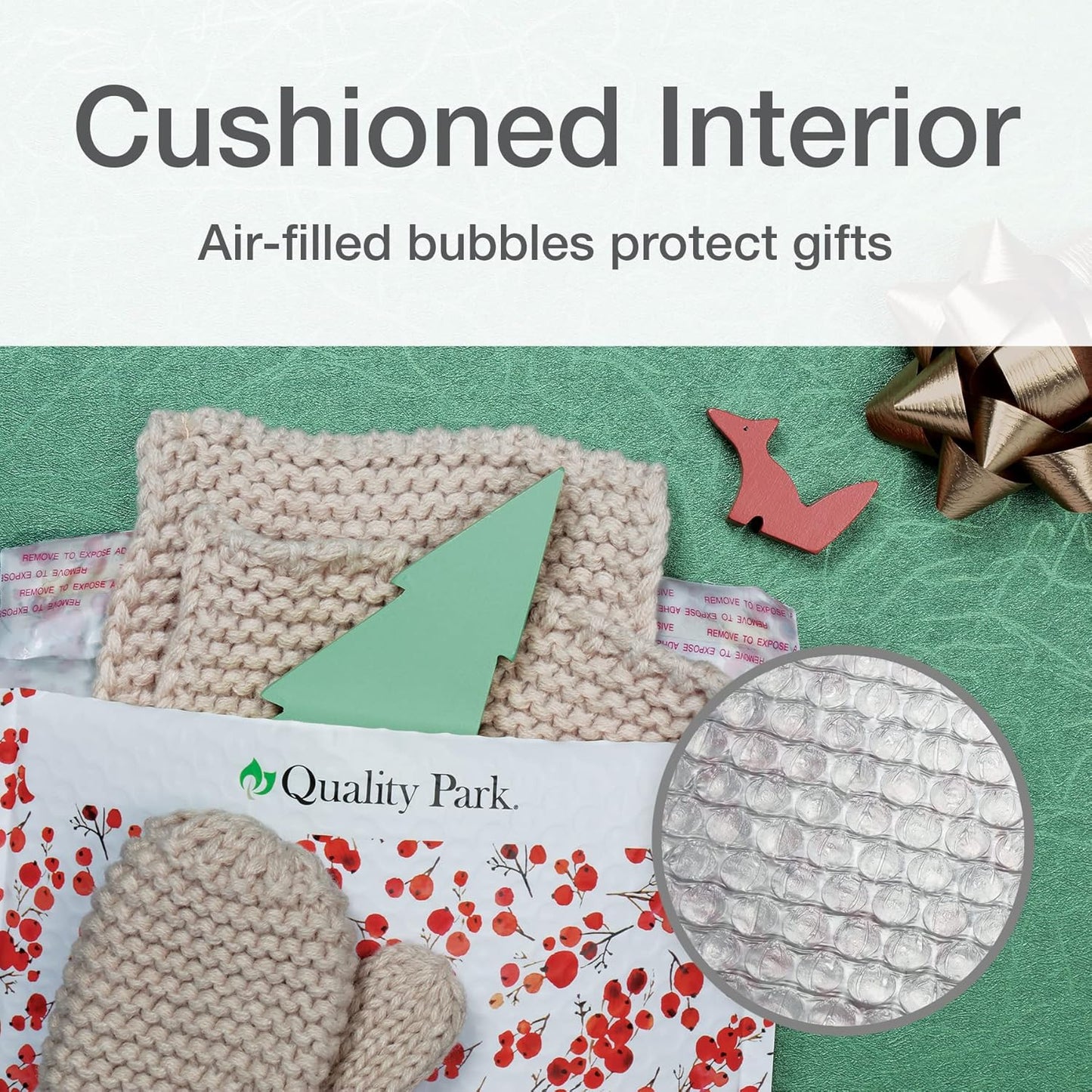 Quality Park Bubble Mailers, 8.5 x 11 Shipping Envelopes, Water Resistant White Poly Padded Envelopes, Redi-Strip Peel Off Closure, 25/Box (QUA85859)