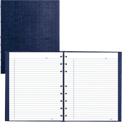 Blueline NotePro™ Executive Notebook, Indexing System, Refillable, Hard Cover, 9.25" x 7.25", 150 Ruled Pages, Indigo Blue (A7150.BLU)