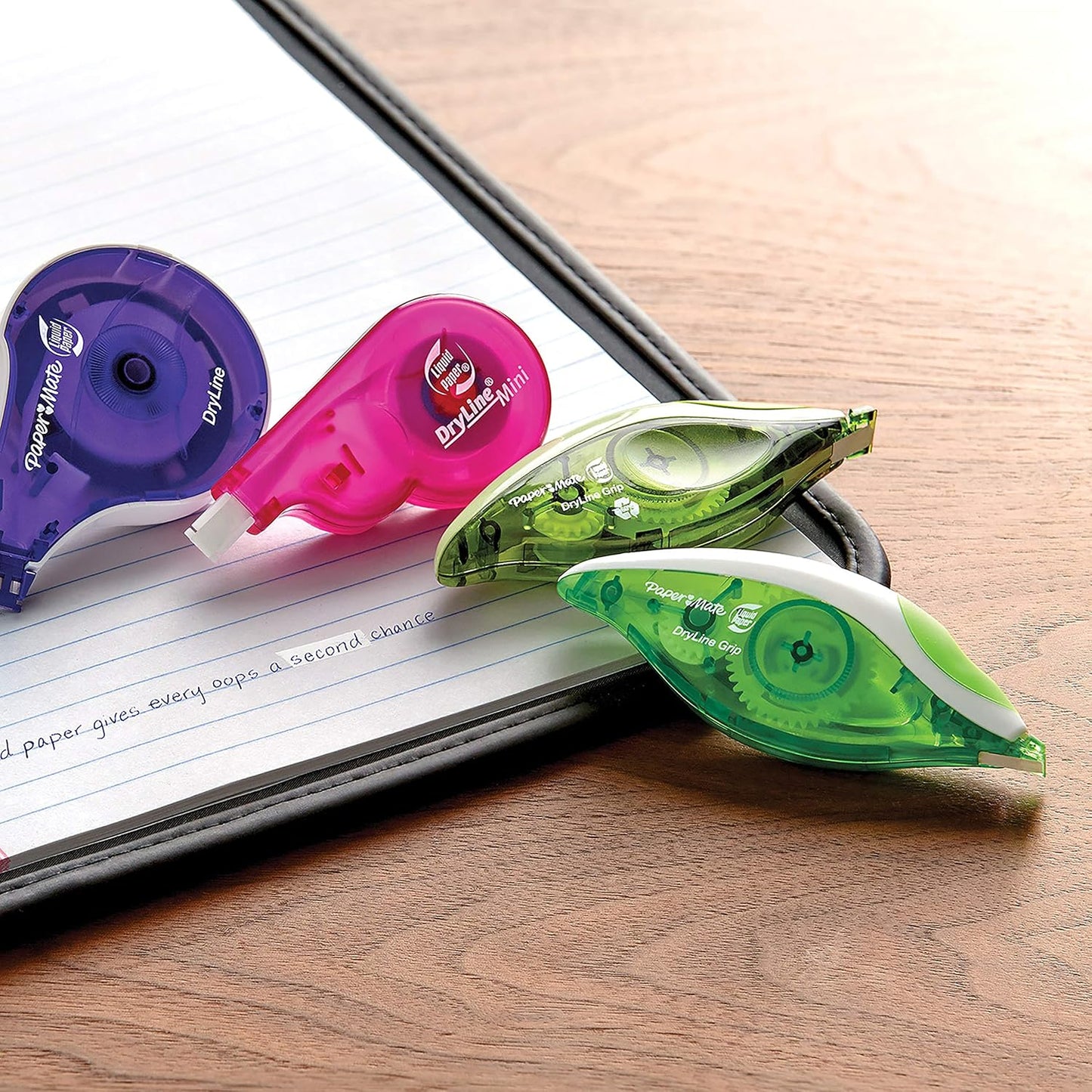 Paper Mate Liquid Paper DryLine Grip Correction Tape | Assorted Colours | Box of 12