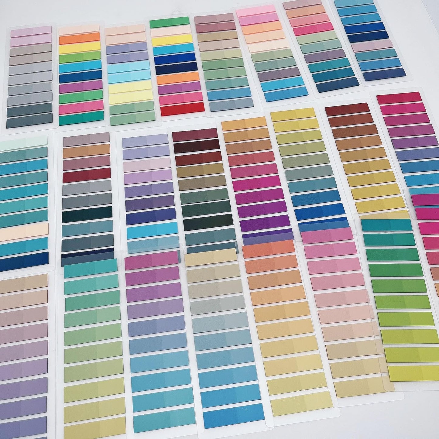 2400 Pcs Morandi Sticky Tabs, 12 Sheets Sticky Index Tabs, Book Tabs, Page Markers, Colorful Book Annotating Tabs, Page Tabs, Sticky Flags, Transparent Sticky Note Tabs, File Index Tabs with Ruler