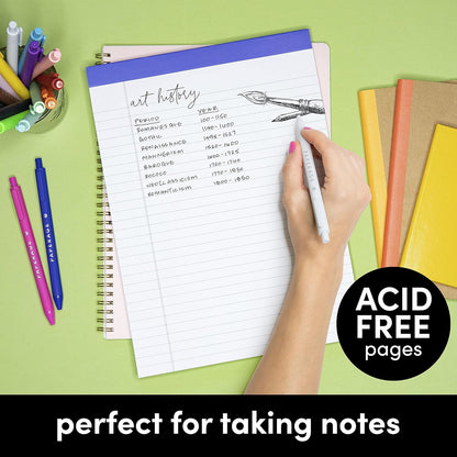 PAPERAGE Lined Legal Pads, (Rainbow), 6 Pack, 50 Sheets Each, Wide/Legal Ruled, Note Pads, Paper, 5 inches x 8 inches