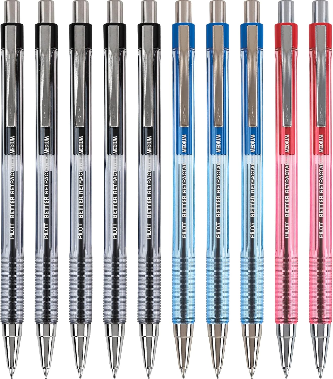PILOT Pen 30000 The Better Ball Point Pen Refillable & Retractable Ballpoint Pens, Fine Point, Black Ink, 12-Pack