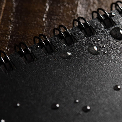 Rite in the Rain Weatherproof Top Spiral Notebook, 3" x 5", Black Cover, Universal Pattern, 3 Pack (No. 735-3X)