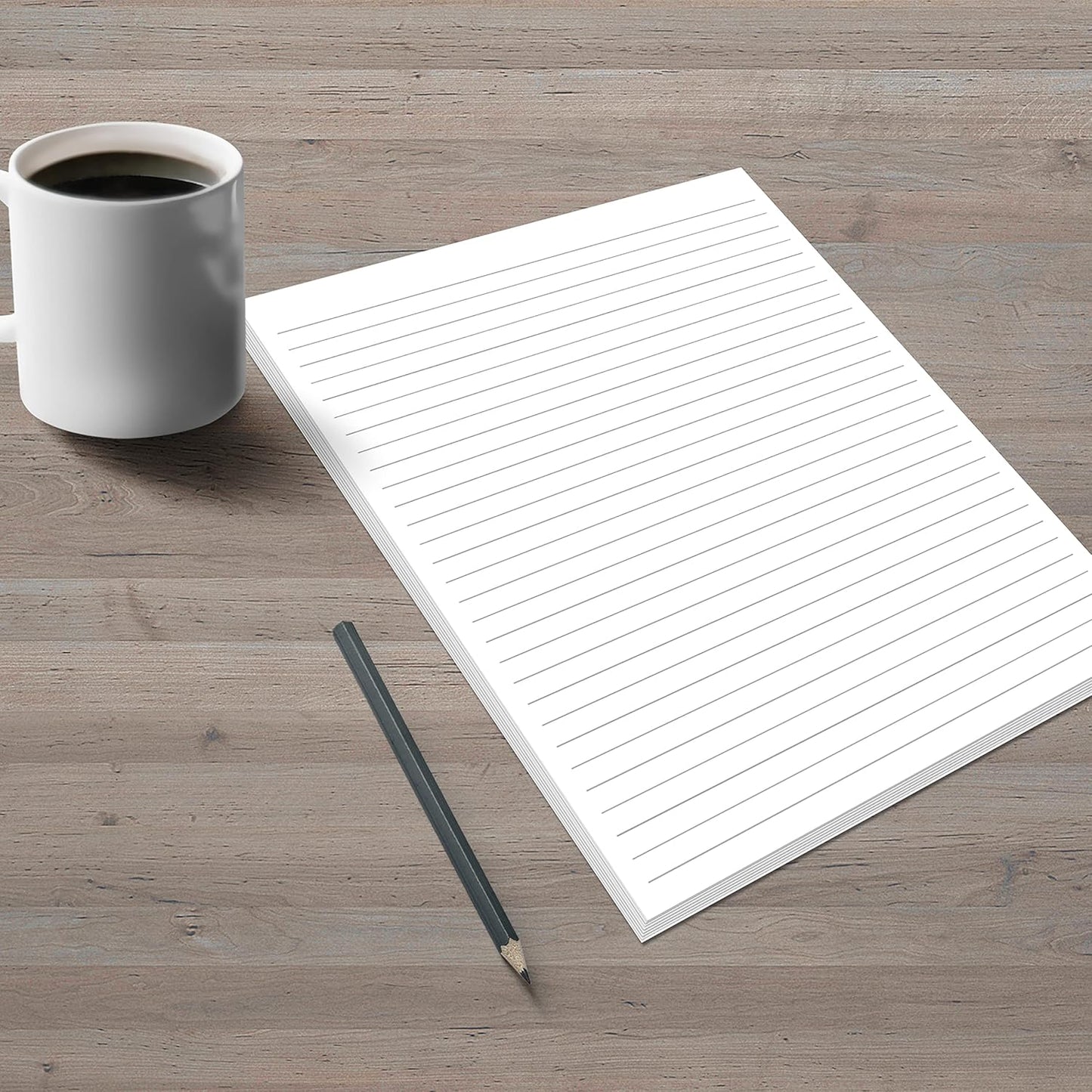 321Done Ruled Notepad Lined Notepad - Made in USA, White - Half Size (5.5x8.5), Wide-Ruled