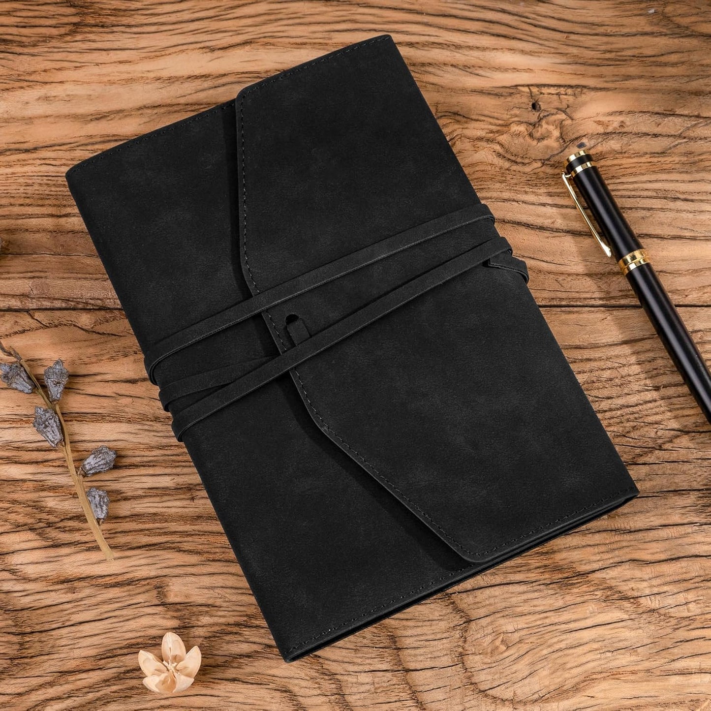 MINICAGIE Journal Notebook for Men Women Gifts Hardcover Leather Mens Journals for Writing 288 Pages 100 Gsm Paper Thick Journaling Notebooks for Work Diary, 5.7x8.3 In, Blue