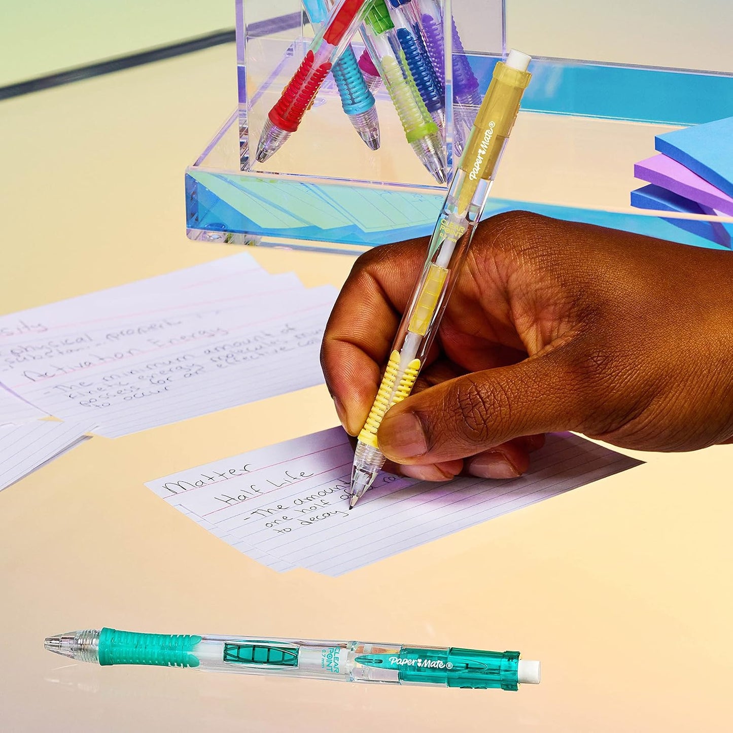 Paper Mate Clearpoint Mechanical Pencils, 0.7mm HB #2 Lead, Blue Barrels, 12 Count - Teacher Supplies, Journaling, Note Taking