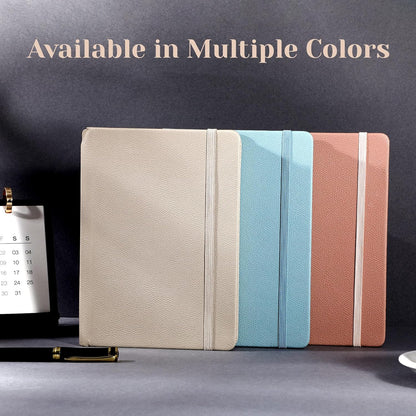 CAGIE Lined Journal for Men Women, Tree Growth Ring Leather Bound Journal Notebook, 256 Pages 100 GSM Journals for Writing, A5 Hardcover Journaling Notebooks for Work, Note Taking