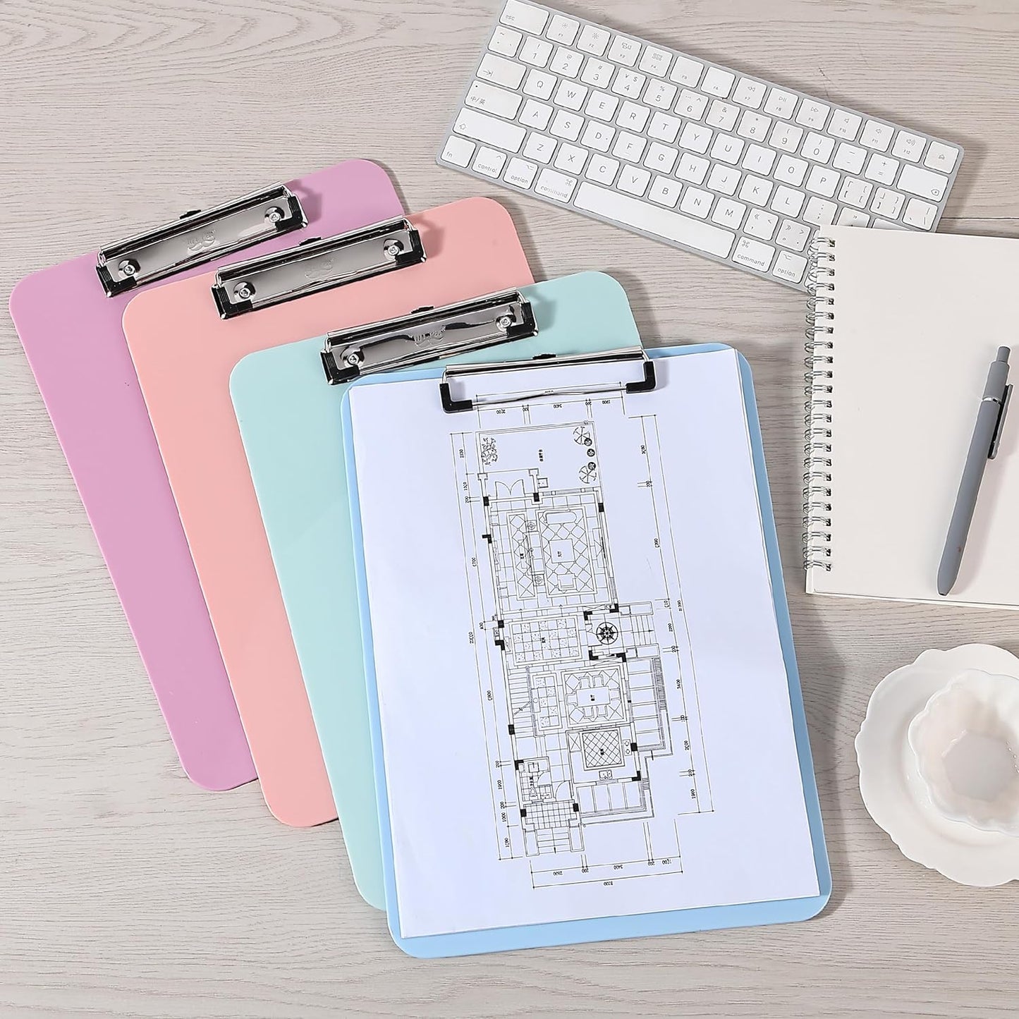 Mr. Pen- Plastic Clipboard, Letter Size, Black, Clipboard Plastic, Low-Profile Metal Clip with Retractable Hanging Hole