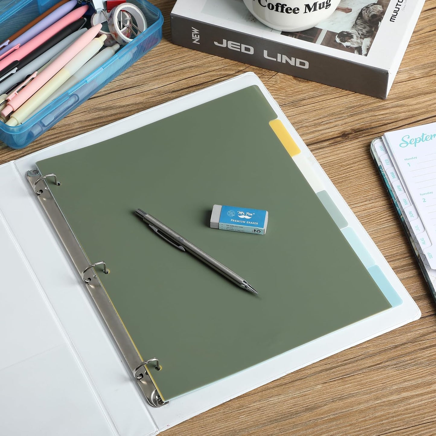 Mr. Pen- Binder Dividers, 6 Tab Dividers, Pack of 2 Sets (12 Dividers Total), Dividers