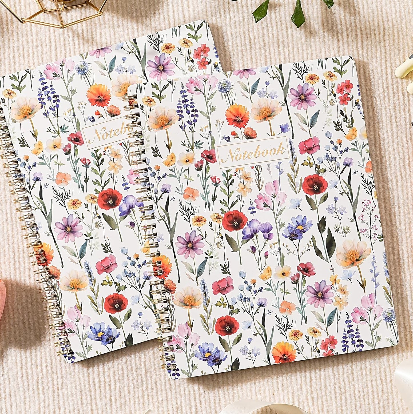 Spiral Notebook - Ruled Notebook/Journal, Lined Journal, 8.5'' x 10.5'', 55 Sheets/110 Pages, Journal for Women, Journal with Spiral Bound, Thick Paper, Back Pocket, Perfect for Office & School