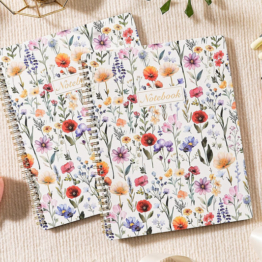 Spiral Notebook - Ruled Notebook/Journal, Lined Journal, 8.5'' x 10.5'', 55 Sheets/110 Pages, Journal for Women, Journal with Spiral Bound, Thick Paper, Back Pocket, Perfect for Office & School