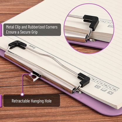 Mr. Pen- Plastic Clipboard, 12.5" x 9", 2 Pack, Clipboard Plastic, Low-Profile Metal Clip with Retractable Hanging Hole