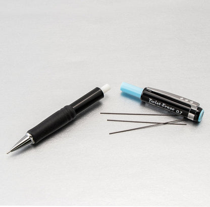 Pentel Twist-Erase III Mechanical Pencil, (0.7mm), Black Barrel, 12 Pack (QE517A)