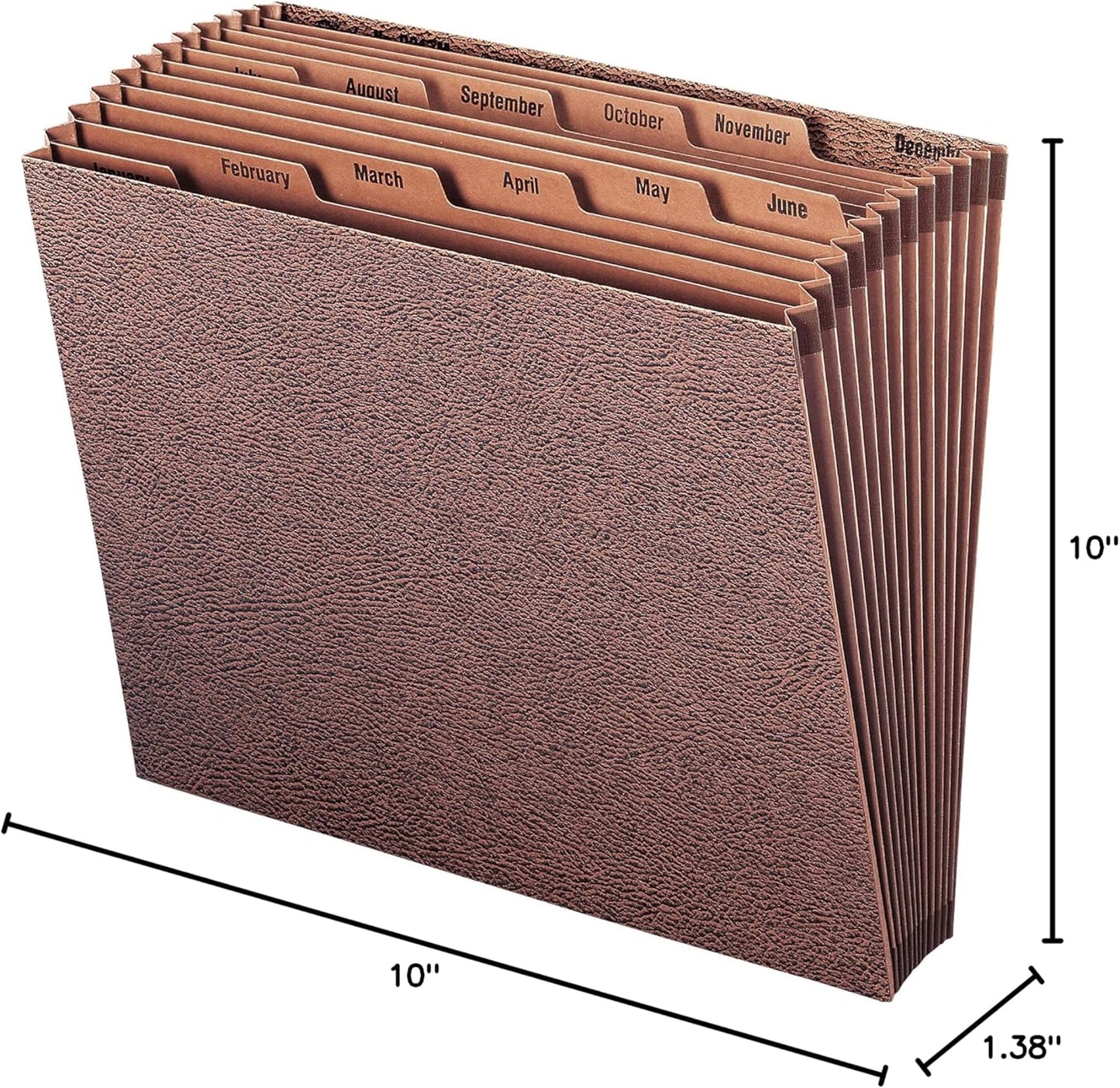 Smead TUFF Expanding File, Monthly (Jan.-Dec.), 12 Pockets, Letter Size, Redrope-Printed Stock (70488)