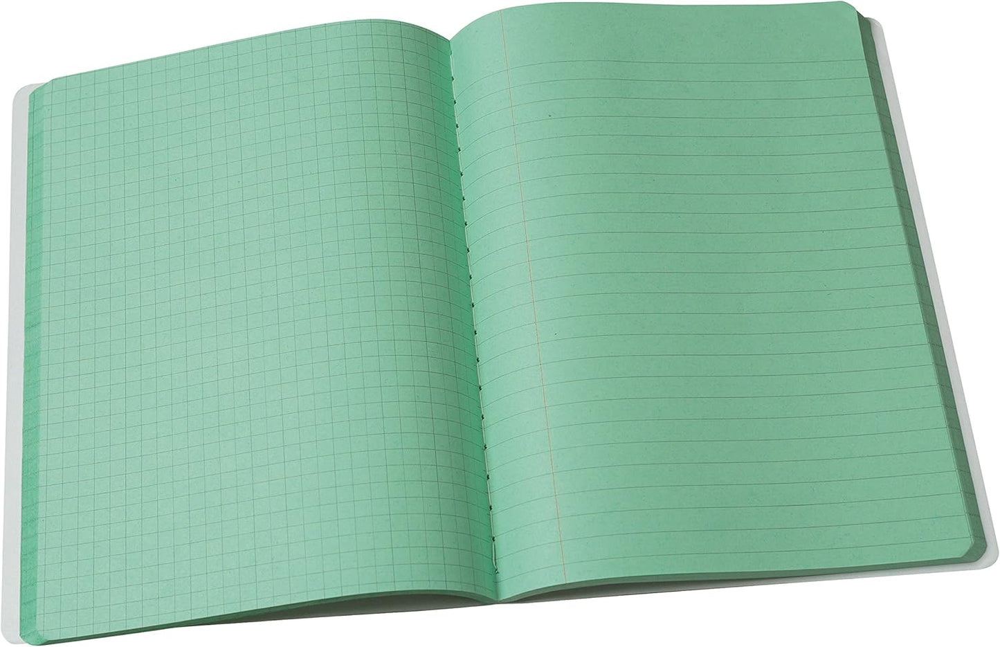 Pacon Dual Ruled Composition Book, Green, 1/4" Grid & 3/8" Wide Ruled 9-3 ⁄4" x 7-1⁄2", 100 Sheets