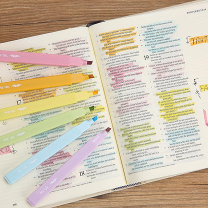 Mr. Pen- Aesthetic Highlighters and Ballpoint Pens No Bleed, 12 Pack, Pastel Colors, Bible Highlighters and Pens No Bleed, Fast Dry and No Smear for Bible Journaling, Planner, School Supplies